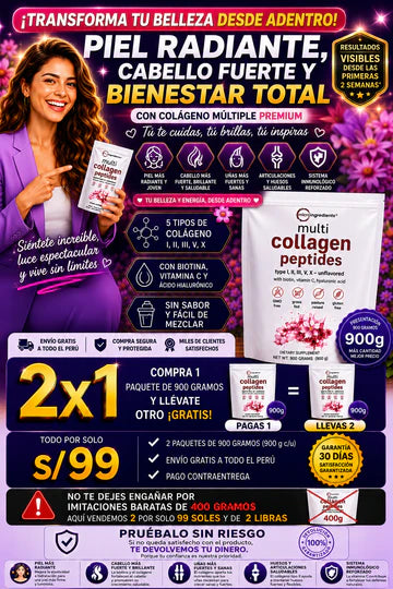 MULTI COLLAGEN PEPTIDES | APROVECHA EL 2X1 Y NUTRE TU BELLEZA TODOS LOS DÍAS